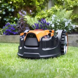 Robotmaaier – Grasmaaier – Automatische Grasmaaier – Snoerloze Maaier – Tuinrobot – Compact Model Voor 80 m² – Li-ion Accu 2 Ah & Obstakeldetectie Met Camera — thumbnail 2