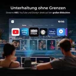 Mini Beamer 1080p Full HD - WiFi 6 Bluetooth 5.0 - LED Projectie - 1920 x 1080 Resolutie - Voor Thuisbioscoop En Zakelijk Gebruik — thumbnail 5