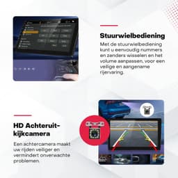 Boscer 2 Din Autoradio met Draadloos Apple CarPlay & Android Auto - Geschikt voor Kia Rio (2012-2014) - 9 Inch IPS Scherm - Bluetooth, Handsfree Bellen & FM Radio - Achteruitrijcamera & Microfoon — thumbnail 5