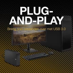 Externe Harde Schijf - Desktop opslag - Bestanden bewaren - Inclusief Rescue Service - 6TB Capaciteit - Zwart — thumbnail 3