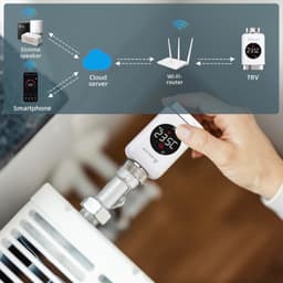 TRV801W Thermostaatkoppen, 3 stuks, wifi, thermostaat, compatibel met en,, programmeerbaar, thermostaat, geen gateway nodig — thumbnail 4