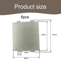 Micapon Mica-Platen voor Magnetron - Set van 6 Universele Toebehoren — thumbnail 3