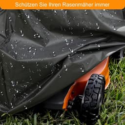 SnelShoppen - Waterproof Grasmaaier Hoes 420D Oxford Tuin Grasmaaier Bescherming met Trekkoord Zwart 186x102x66 cm — thumbnail 2
