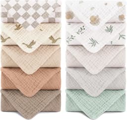 Muslin Spuugdoeken, 25x25 cm, 10 stuks — thumbnail 1