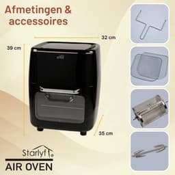 Air Oven friteuse (zonder mand), 1700 W, Air Cycling-technologie, 10 programma's, luchtfriteuse 65-200 °C, touch-ledpaneel, gemakkelijk te reinigen — thumbnail 4