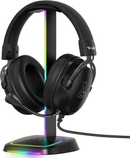 RGB Headset Houder met LED Verlichting - Koptelefoon Standaard met Kleurkeuze voor Gaming Bureau — thumbnail 1