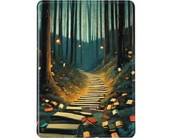 Hoesje voor Kindle Paperwhite 12e Generatie 2024 - Flip Cover met Auto Wek/Slaap, PU TPU Bescherming, Lichtgewicht, Vrouw Patroon