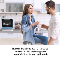 AMA® Mini Vaatwasser - Vaatwasser - Vaatmachine - met 6 Wasprogramma's - 42x44x44cm — thumbnail 5
