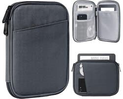 Tablethoes voor 6-7 inch Kindle Paperwhite en Colorsoft Signature Edition - Beschermhoes met voorvak - Grijs