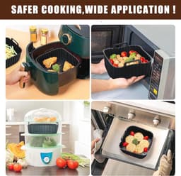 Herbruikbare Siliconen Vorm voor Airfryer - 20 x 20 cm - 2 Stuks — thumbnail 6