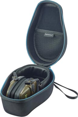 Earmuff Case voor Veilig Transport en Opberging van Oorkappen - Robuuste Beschermende Tas in Zwart-Blauw — thumbnail 1