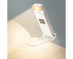 Opvouwbare LED Leeslamp met Klem - 3 Kleurtemperaturen, 5 Helderheidsniveaus, Oplaadbaar en Timerfunctie