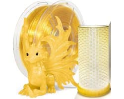 Glitterend Duidelijk PLA Filament 1.75mm - Heldere 3D Printer Filament met Hoge Lichtdoorlatendheid, Sparkling Galaxy Transparant 1kg Spoel