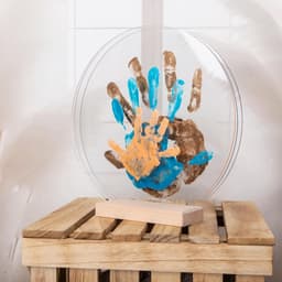 Geluksafdrukken Set 3 Handen Parelmoer – Niet-giftig Materiaal – Hand- en Voetafdrukken Baby – Uniek Cadeau Geboorte – Decoratie Slaapkamer – Made in France — thumbnail 4