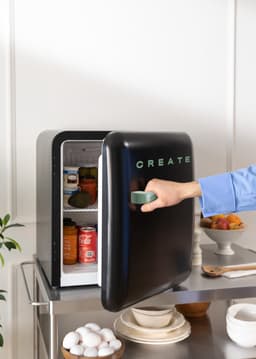 CREATE - Koelkast in retrostijl - Zwart - Handvat Sage - FRIDGE RETRO 48L — thumbnail 5