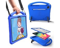 Bam Bino Space Suit Robuuste iPad 11e generatie hoes voor kinderen, past op iPad Air 11 M2/M3, Pro 11 M4 (2024), 10e generatie, ingebouwde schermbeschermer, handvat, schouderriem (Galactisch blauw)