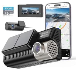Dashcam 4K met Nachtzicht en GPS, 64GB SD Inclusief, 3,16" IPS Scherm, Continu Opnemen, Parkeerstand 24U — thumbnail 1