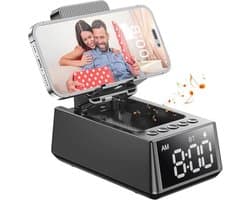 BBL Bluetooth luidspreker met mobiele telefoonstandaard, draagbare waterdichte bluetooth-luidspreker, HD-surround-sound, bluetooth-box met horloge, vaderdagcadeau voor papa, cadeaus voor meisjes en