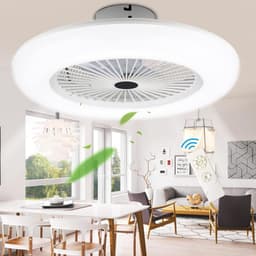 Plafondventilator met Verlichting 80W - Stille Ventilatorlamp met Instelbaar Licht en Windsnelheid — thumbnail 3