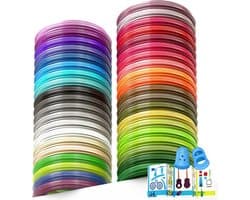 3D-Pen Filament Set 40 Kleuren PLA 200 Meter Inclusief Sjabloon en Vingerbeschermer