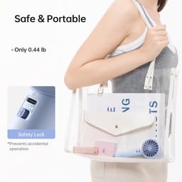Draagbare Mini-handventilator met oplaadbare batterij - 22 uur koeling, 5 snelheden en USB aansluiting — thumbnail 2