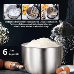 Krachtige 3-in-1 Keukenmachine met 2000W, Kneedfunctie, Pastamaker en 1.5L Mixer — thumbnail 2