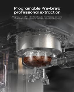 HiBREW H10A Halfautomatische Espressomachine – 19 Bar – Programmeerbaar – Krachtige Stoomfunctie – Thermoblok Verwarmingssysteem — thumbnail 4