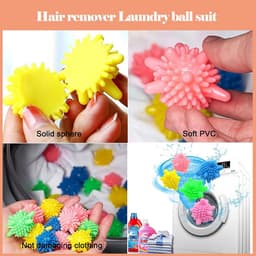 4 Stuks Wasmachine Haarvanger en 5 Wasmachine Pluizenballen voor Dierenhaar en Pluisverwijdering — thumbnail 4