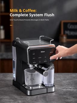 Volautomatische Espressomachine met 20 Bar Pomp en Geïntegreerde Melkopschuimer - 6 Dranken — thumbnail 2