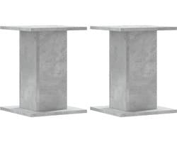 vidaXL - Speakerstandaards - 2 - st - 30x30x40 - cm - bewerkt - hout - betongrijs