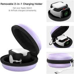 Travel Case voor Apple Watch en Airpods - Beschermende Opbergtas voor Reizen - Paars — thumbnail 4