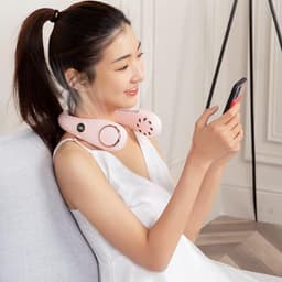 Draagbare Nekventilator Oplaadbaar met LCD Scherm en 3 Snelheden — thumbnail 5
