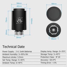 Slimme Programmeerbare Radiatorthermostaat met Zigbee en App-Bediening — thumbnail 4