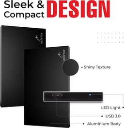 Ultradunne 2,5 inch externe harde schijf 1TB met USB 3.0 voor PC, Mac en Laptop opslag — thumbnail 4