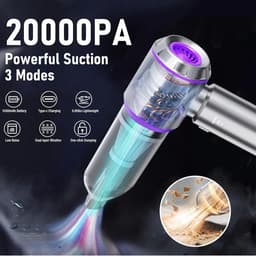 4-in-1 Draadloze Autostofzuiger 20 kPa - Krachtige Mini Stofzuiger met Borstelloze Motor, 30 Min Looptijd, Stofzuigen Blazen Luchtpomp voor Auto en Thuis — thumbnail 3