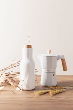 Italiaanse Koffiepot Bergner NATURALLY BG Hout Aluminium — thumbnail 2