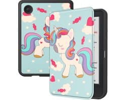 Hoes Geschikt voor Kobo Clara Colour - Luxe E-reader Bescherm Case - Hoesje Book Cover - Eenhoorn