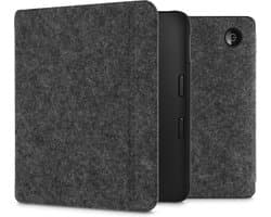 kwmobile hoes geschikt voor Tolino Vision 6 - e-reader beschermhoes van vilt - donkergrijs