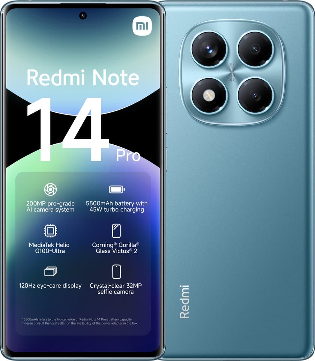 Xiaomi Redmi Note 14 Pro - 8GB/256GB - Ocean Blauw — afbeelding 1
