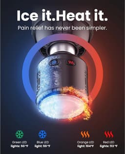 Massagepistool met Warmte en Koude Therapie - 10MM Amplitude Spiermassageapparaat voor Ontspanning en Herstel — thumbnail 4