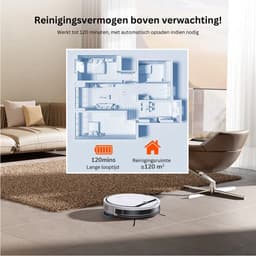 Ilife V3x Robotstofzuiger En Dweilcombo - V 3S Pro Geüpgraded - Compatibel Met Alexa/Google/Wifi - 120 Minuten - 3000Pa - Ideaal Voor Haren Van Huisdieren — thumbnail 3