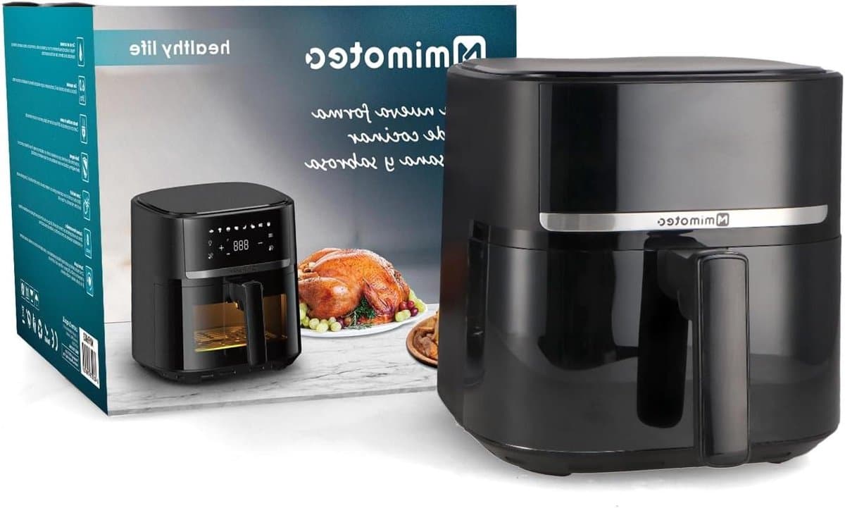 Airfryer Zonder Olie - Hete Lucht Oven - Gezond Koken - Snelle Gelijkmatige Bereiding - 5.7 Liter - Zwart — afbeelding 1
