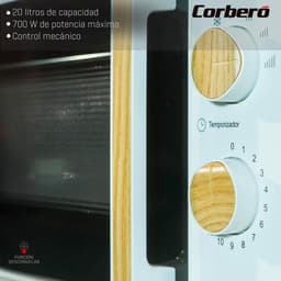 Magnetron Oven - Keukenapparaat - Snel Opwarmen - Mechanische Bediening - 20 Liter - Wit — thumbnail 5