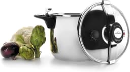 Snelkookpan - Drukpan Kookpan - Snel Koken - Sandwich Bodem - 12 L - Metallic — thumbnail 3