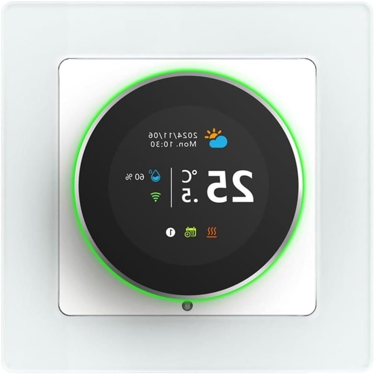 Slimme thermostaat - Temperatuurregelaar - Verwarming regelen - WiFi bediening - 720 Watt - Wit — afbeelding 1