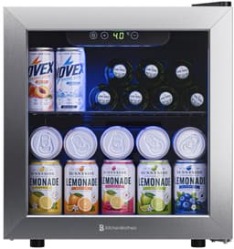 KitchenBrothers Drankkoelkast - 36L - Mini Koelkast - Glazen Deur - Minibar - 60 Blikjes - Zwart — thumbnail 5