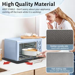 Apparaat Slider - Keukenmachine Mat - Apparaten Verplaatsen - 360 Graden Draaibaar - 50.8 x 40.6 cm - Grijs — thumbnail 3