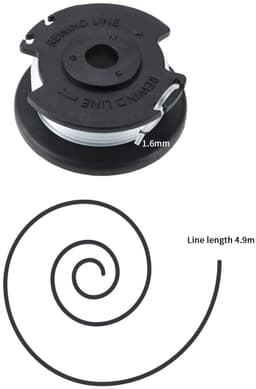 Dailygoods- Spool Line Vervangend - 3x Grasmaaier Spoel - 4,9 m Lengte - 1,6 mm Diameter - Duurzaam Nylon/ABS - Eenvoudig te Installeren - Grasmaaierlijn — thumbnail 4