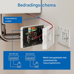 Slimme Thermostaat - Wifi Verwarming - Klimaat Beheer - App en Spraakbesturing - 14x8.1x2cm - Zwart Wit — thumbnail 4