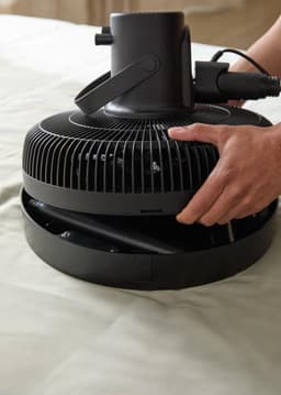 Staande Ventilator - Opvouwbare Ventilator - Ruimte Koelen - In Hoogte Verstelbaar - 3 Snelheden - Zwart — thumbnail 2